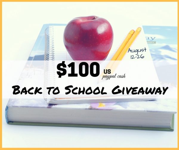 Back to School Giveaway - $100 paypal cash giveaway