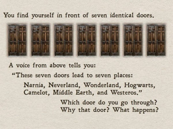Narnia, Neverland, Wonderland, Hogwarts, Camelot, Middle Earth or Westeros - which would you choose?