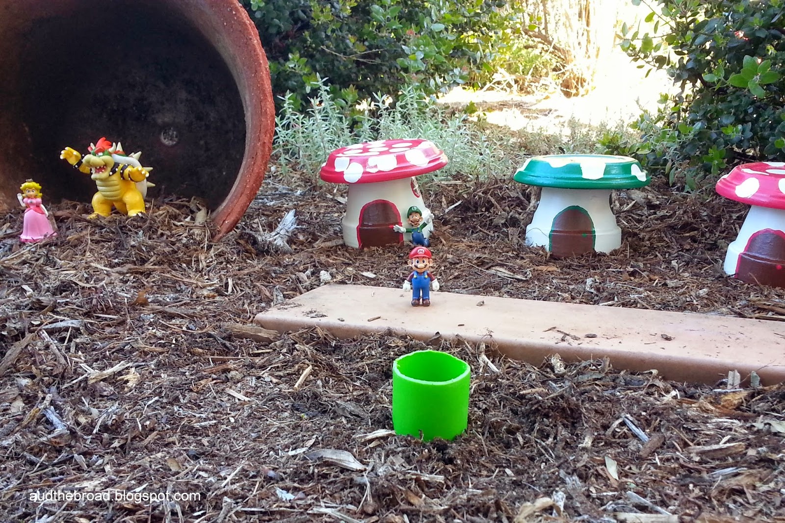 toad section of super mario fairy garden