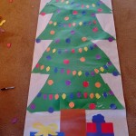 Christmas Tree Stair Raiser Decoration - decorate your stair risers for the holiday with this easy to customize idea.
