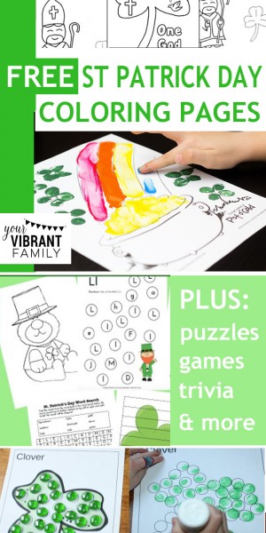 Free St Patrick's Day coloring pages and printables