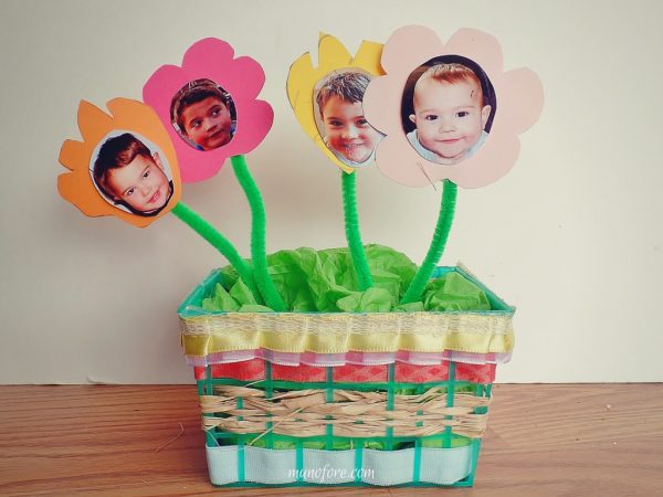 Kids Craft: Strawberry Basket Craft for Mother's Day and May Day. upcycled craft, recycled craft.