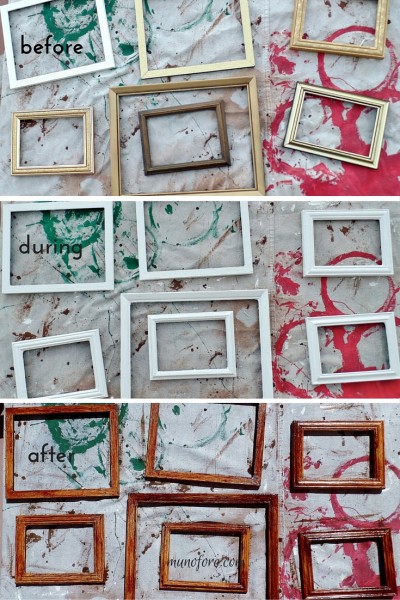 picture frame redo (before during and after