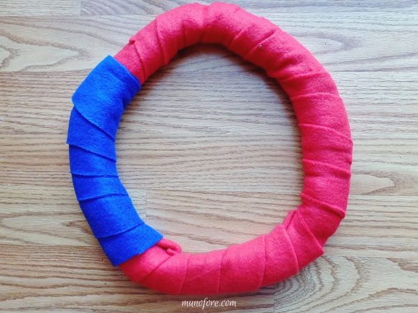 Patriotic Wreath - Festive and frugal wreath for Memorial Day, Flag Day and Independence Day.