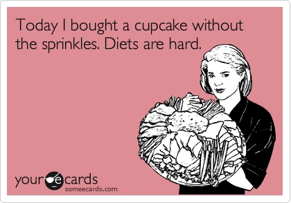 Dieting Funnies - a collection of funny dieting memes. food humor. 
