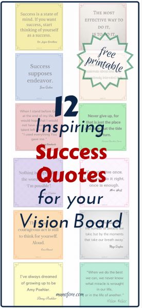 Free Printable: Inspirational success quotes