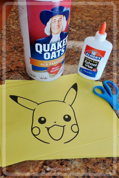 Pikachu Box Top Collection Box - This simple project turns a boring oatmeal container into a fun Pikachu ready to hold all of those box tops. 