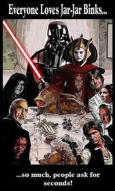 Sci Fi Thanksgiving Memes: funny Thanksgiving themed memes from Star Wars, Star Trek, Dr. Who, Matrix and Stargate.