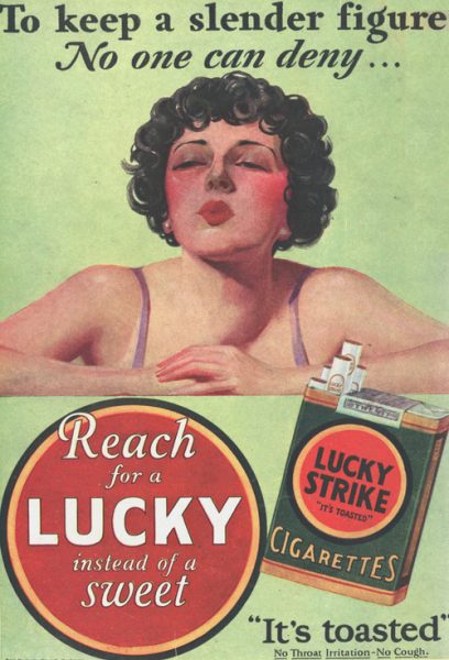 Vintage print health ads with audacious medical claims: Dr. Pepper, 7-UP, Le-Mar Reducing Soap, Blatz Beer, Lucky Strike and more.