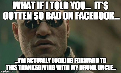 Sci Fi Thanksgiving Memes: funny Thanksgiving themed memes from Star Wars, Star Trek, Dr. Who, Matrix and Stargate.