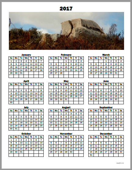 2017 nature calendar