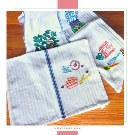 decorated kitchen towels