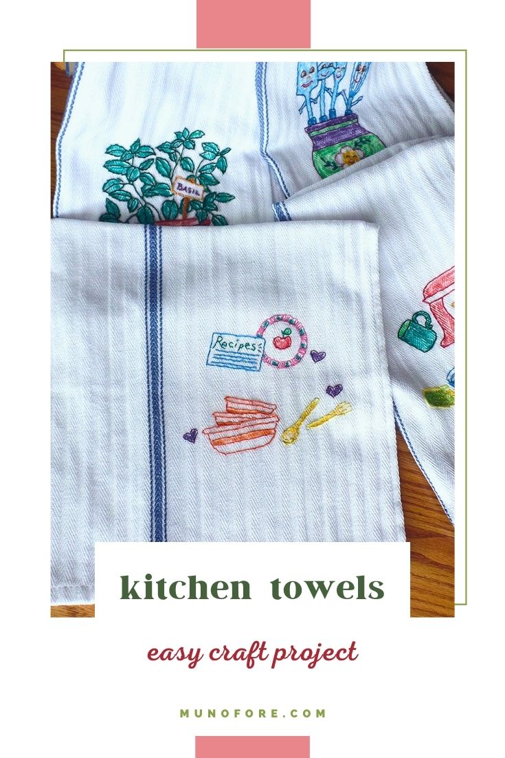 decorated kitchen towels