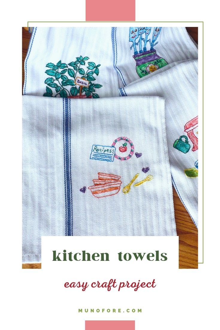 5 Easy Pretty Kitchen Towel Tutorials For You To Make - CAPTAIN CRAFTER