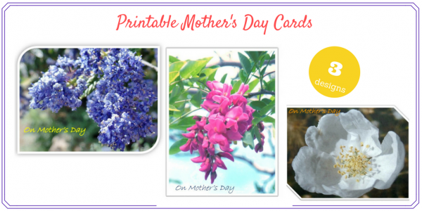 Printable Mother's Day Cards: free floral Mother's Day cards that can be printed at home.