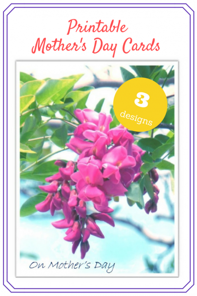 Printable Mother's Day Cards: free floral Mother's Day cards that can be printed at home.