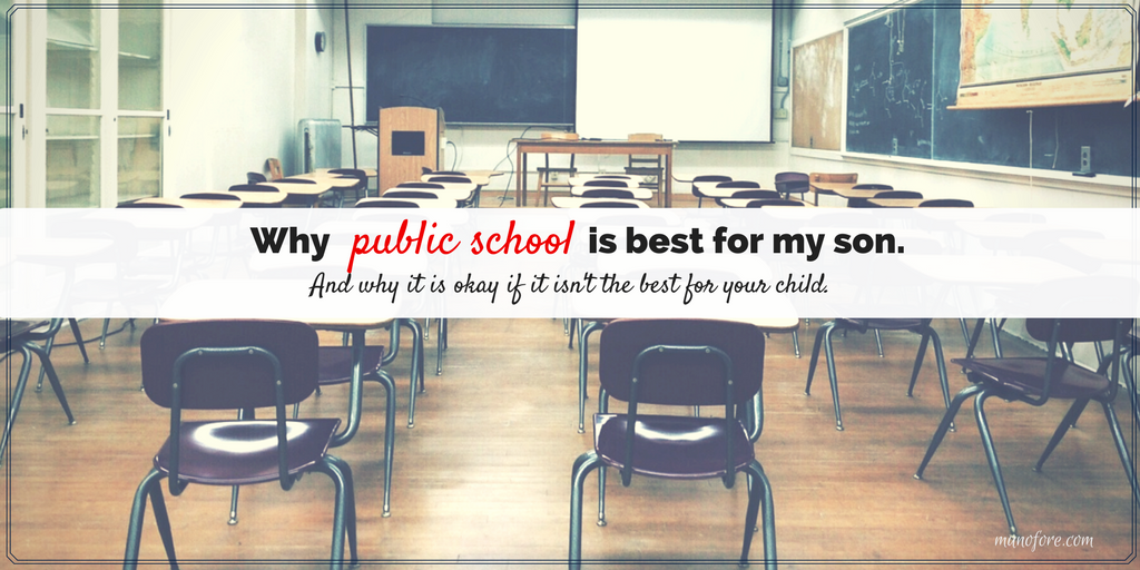Public school might not be the best option for every student in the United States, but it is the right one for our son. Parenting and education.