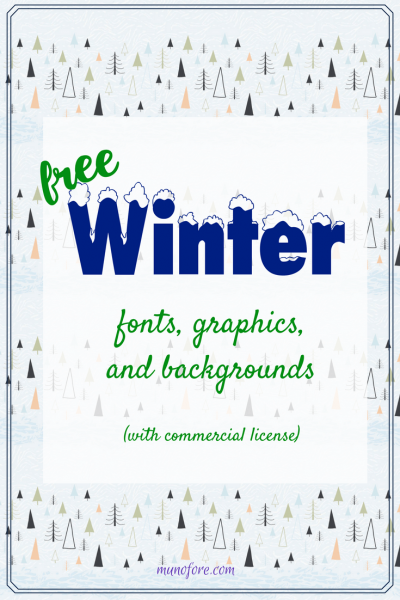 Free winter graphics and fonts with commercial licenses to create products for personal use and sale