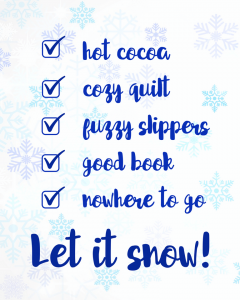 free let it snow printable