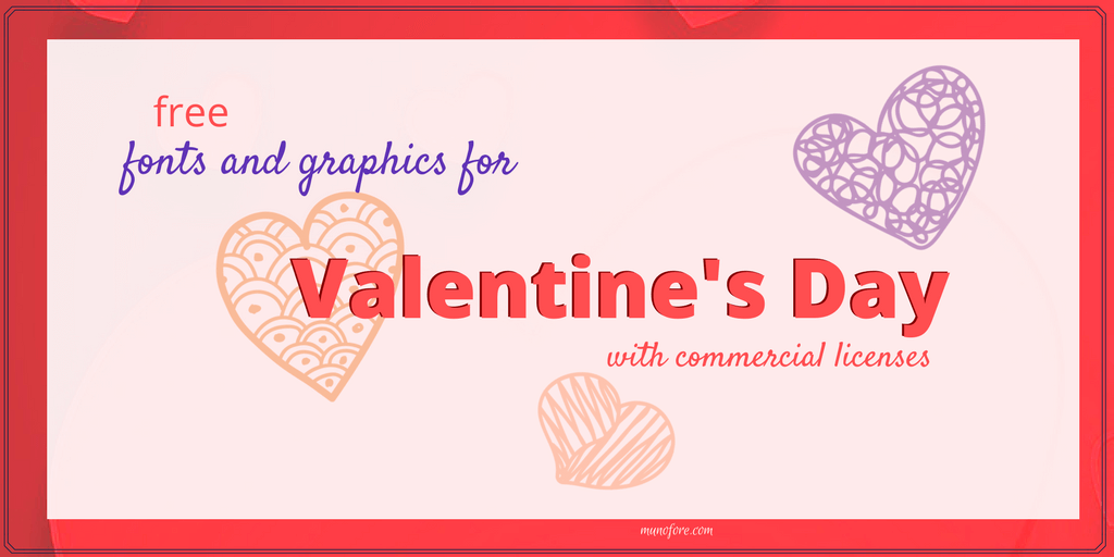 free valentines font graphic