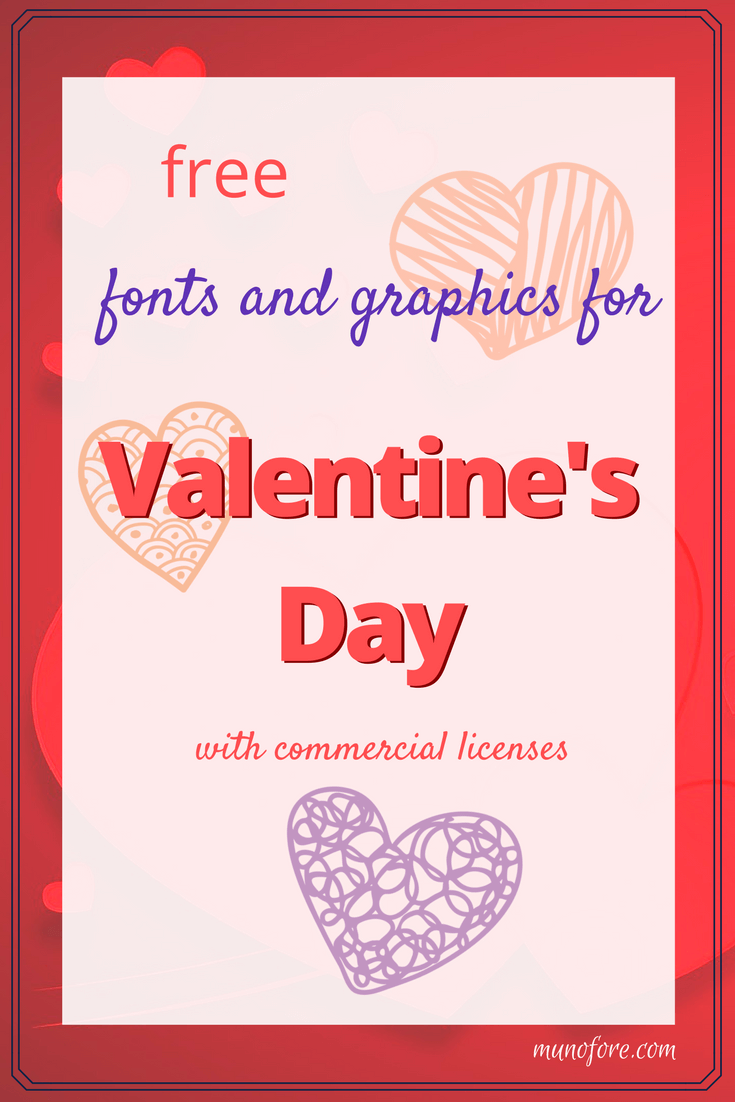 Sweet Free Fonts and Graphics for Valentine's Day - Munofore
