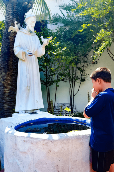 mission san diego statue of st. francis of assisi