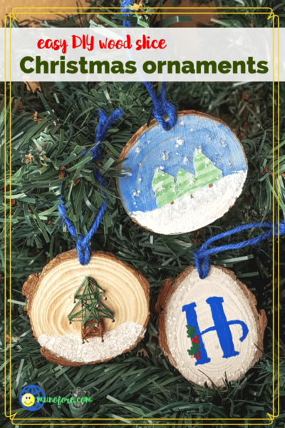 easy DIY wood slice Christmas Ornaments