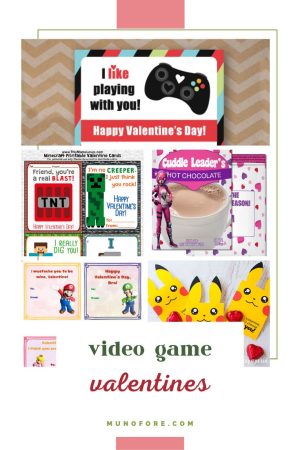 25 Free Printable Video Game Themed Valentines - Munofore