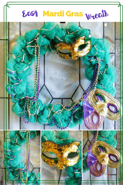 mardi gras wreath collage