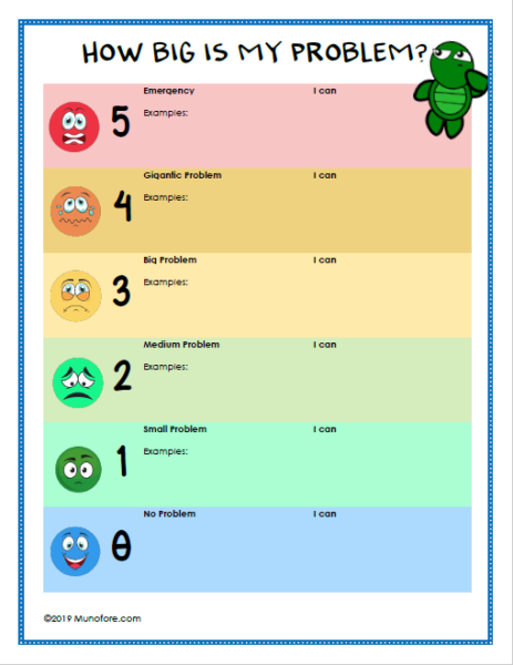 How big is my problem printable form