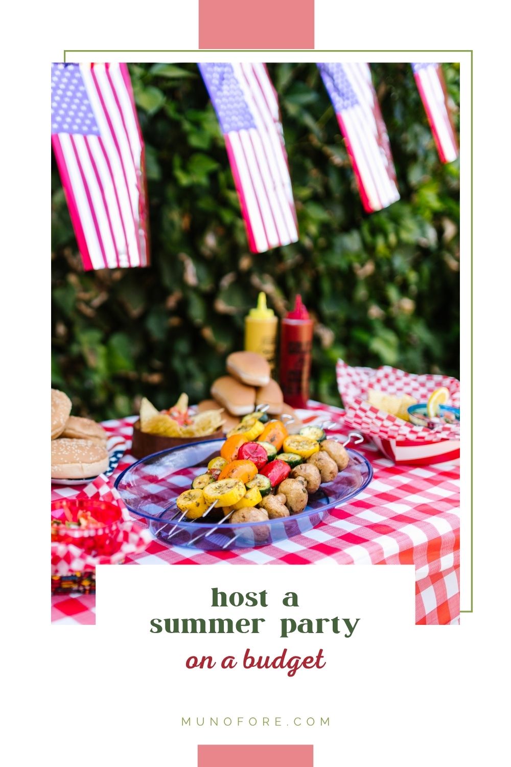 food on a picnic table