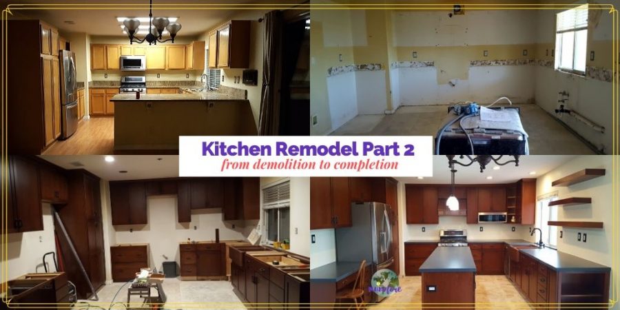 collage of home remodel process