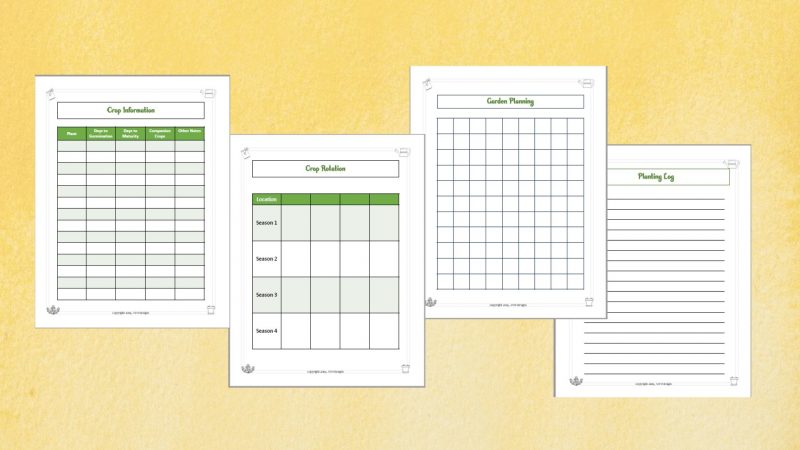 garden planner pages