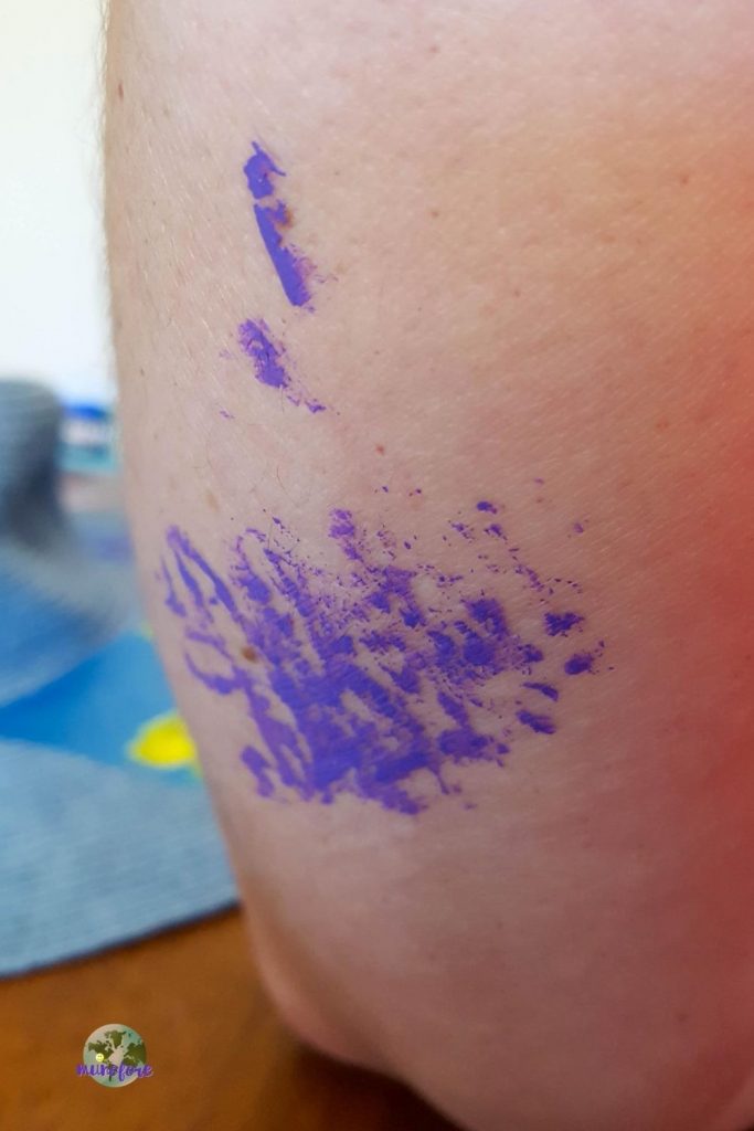 paint smudges on an arm