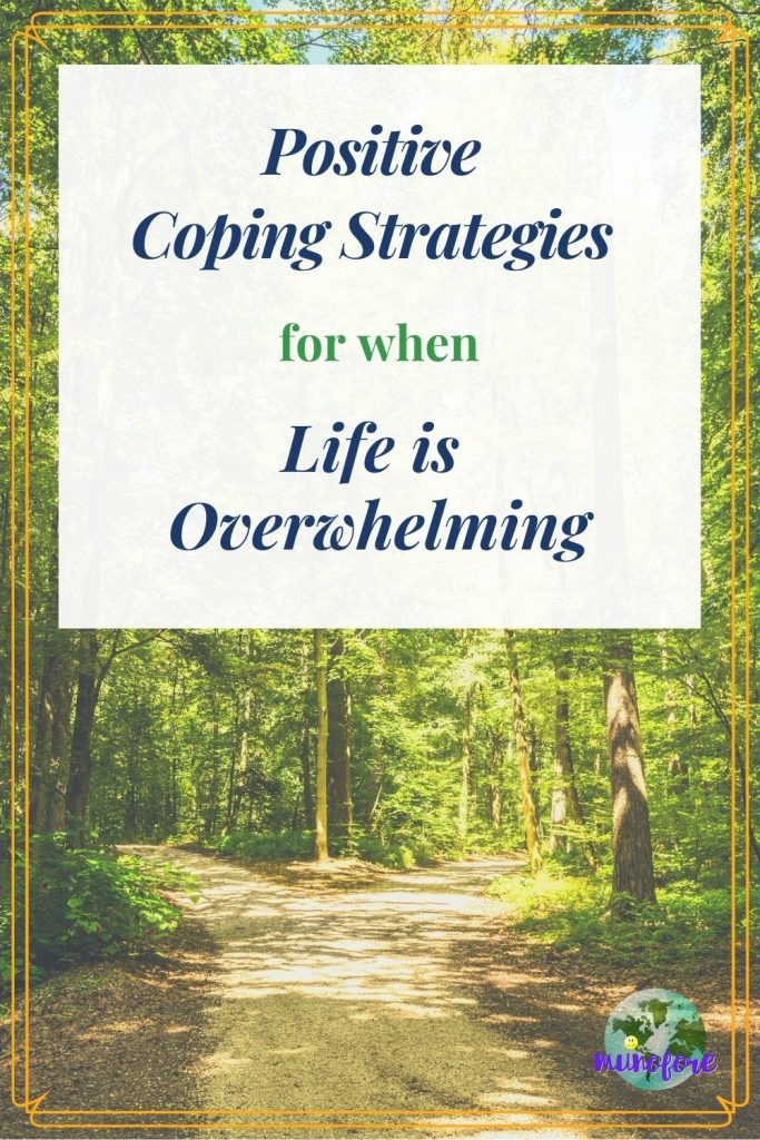 two paths in the woods with text overlay "Coping Strategies for when Life is Overwhelming"