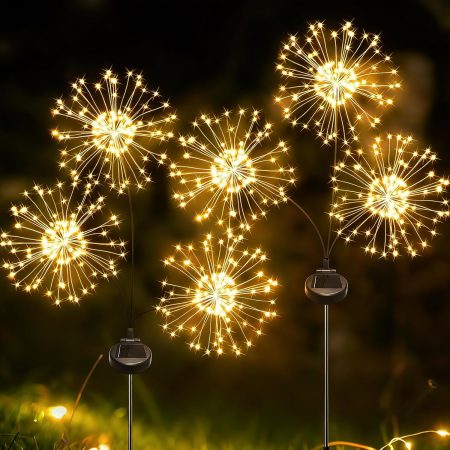solar powered firework lights