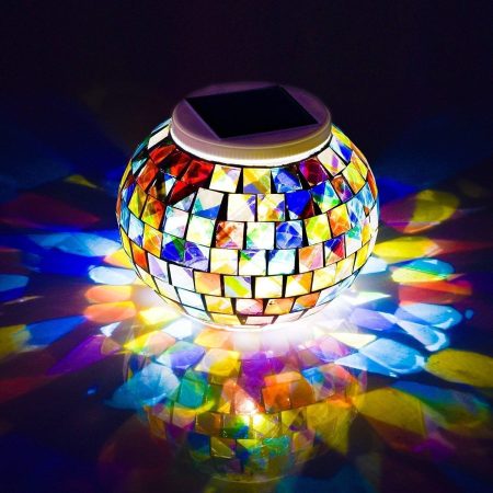 solar mosaic globe light