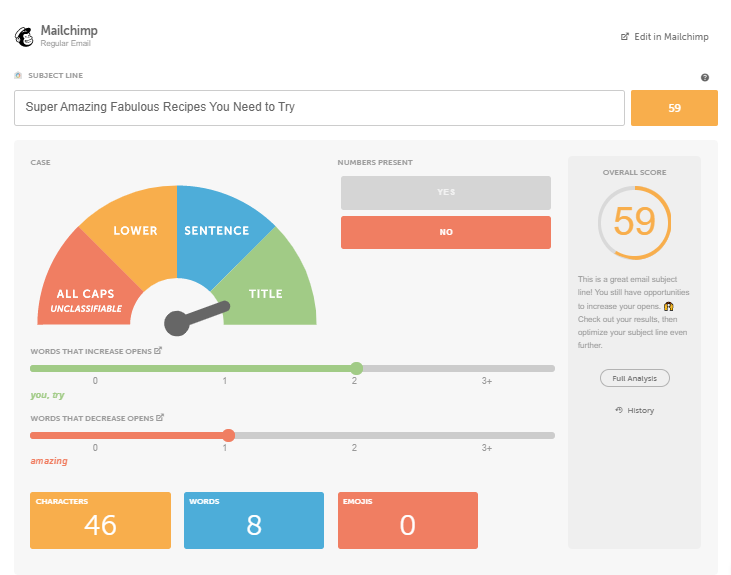 Screenshot of scheduling email in coschedule