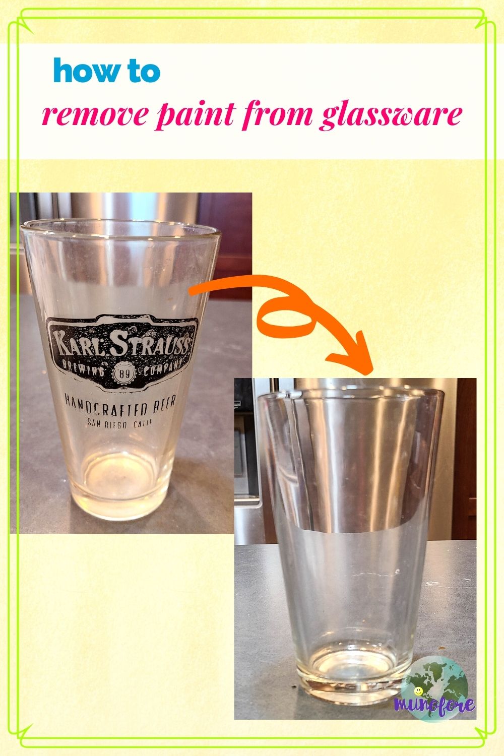 Easily Remove Paint from Glassware Munofore