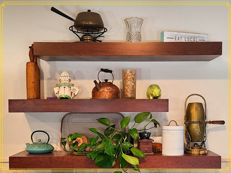 open kitchen shelves