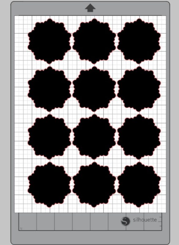 scalloped circles on a page