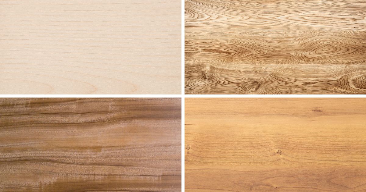 collage of different wood grains