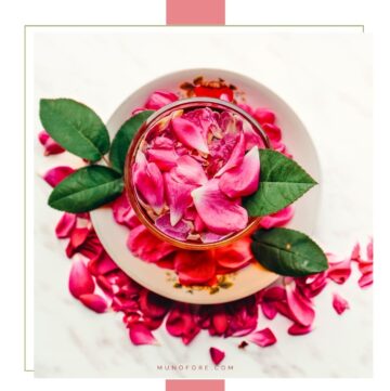 rose petals in a bowl